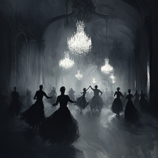 A chillingly elegant waltz set in a shadowy ballroom, with sweeping melodies and haunting undertones. The piece is characterized by its unsettling harmonies and a gradual build of tension, making it perfect for an eerie, yet sophisticated atmosphere.