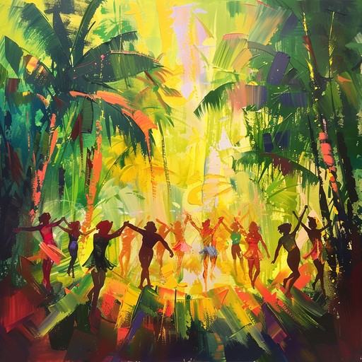 Immerse in a cheerful blend of exotic jungle rhythms and spirited summer melodies, transporting you to vibrant landscapes filled with carefree joy and spontaneous dance. The song’s infectious energy and dynamic percussion invite listeners to let go and immerse themselves in playful, sun drenched moments.