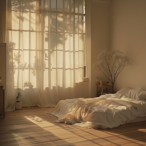 A light and uplifting instrumental piece perfect for waking up in a sunlit bedroom. The gentle strumming of an acoustic guitar mixed with soft synth melodies creates a serene and energizing atmosphere. The track gradually builds up, encouraging a positive and refreshing start to the day without being overpowering.