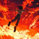 a spirited instrumental anime track embodying courage and new beginnings