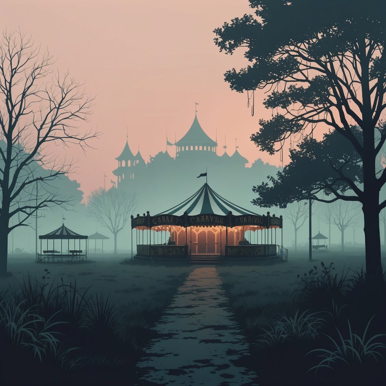 Imagine walking through a long closed carnival, where spectral whispers tell forgotten tales through eerie, yet beautifully melancholic music that resonates with the damp, night air. This song becomes a ghostly serenade that fades into the dark, leaving only echoes.