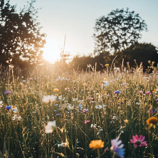 A soothing instrumental piece featuring acoustic guitar, embodying the carefree essence of wandering through breezy fields under the warm sun.