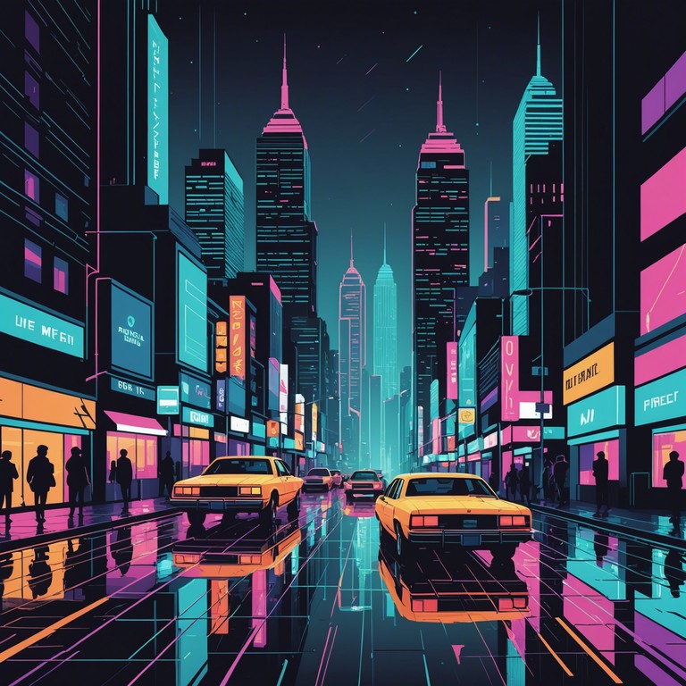 This track captures the pulse of a bustling cyberpunk cityscape at night. The energetic beats and buzzing basslines weave through a maze of neon lights and digital chaos, creating a vibrant sonic journey that reflects the high tech urban life. Ideal for scoring scenes of a futuristic narrative or energizing an eclectic playlist.