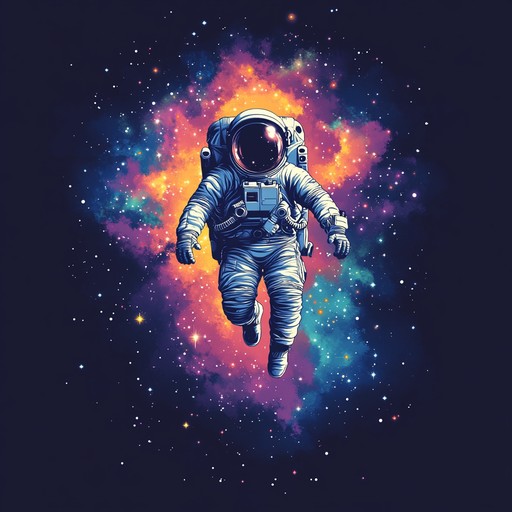 An instrumental track featuring lush synth melodies and ambient textures, creating an inspiring chillwave soundscape that transports listeners through the cosmos.