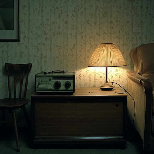 A captivating instrumental track blending eerie melodies with retro radio static, transporting listeners to a bygone era filled with ghostly echoes and vintage charm. Perfect for creating an unsettling yet nostalgic atmosphere.