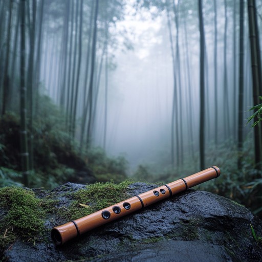 A calming instrumental piece with japanese shakuhachi flute melodies intertwined with soft ambient textures, designed to create a peaceful, meditative environment for sleep and relaxation.