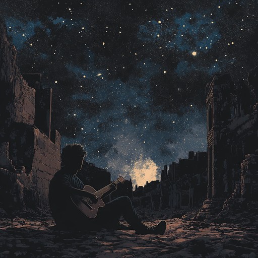 The guitar track whispers tales of forgotten eras, lost in time but reborn through strings, creating a dialogue between the past and the listener today. Each note resonates with the wisdom of bygone times while retaining a fresh, intimate connection to the now.