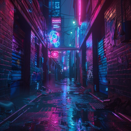 Immerse in a gritty and foreboding atmosphere with neon shadows of rebellion. This instrumental darkwave masterpiece combines heavy synths with pulsating basslines and eerie, atmospheric pads, capturing the essence of a rebellious spirit lurking in neon lit alleyways. Dark and invigorating, it’s perfect for invoking overwhelmingly rebellious moods.