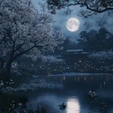 soft melodies evoke peace beneath cherry blossom petals