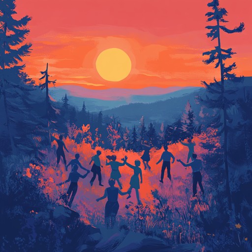 A lively instrumental capturing the joy of dancing under the finnish midnight sun with catchy suomipop rhythms and infectious beats, evoking the pure ecstasy of endless summer nights