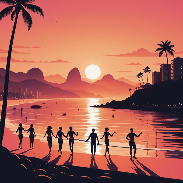 Imagine a samba track that encapsulates the vibrant energy of a rio de janeiro sunset. The rhythm is infectious, marked by lively percussion and the ambiance of a festive celebration on the brazilian coastline.