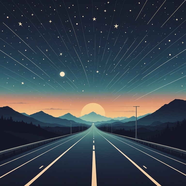 This alternative version enhances the ethereal elements, turning the focus slightly more towards the dreamy synths, creating an immersive atmosphere of driving through a starlit cityscape.