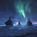 intense orchestral track depicting russian navy in icy waters.