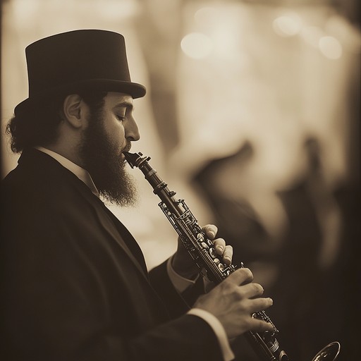 This instrumental piece brings the authentic soul of traditional klezmer music to life with sophisticated arrangements and a deeply emotional performance. The intricate clarinet melodies dance around the vibrant violin motifs, all underpinned by the rich harmonies of an accordion. It captures both the melancholic and celebratory aspects of klezmer, creating an intense and moving listening experience