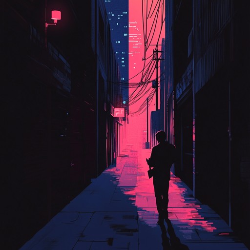 An instrumental track that weaves deep, pulsating basslines with moody synths and haunting melodies, capturing the essence of midnight urban landscapes where shadows dance to hypnotic rhythms.