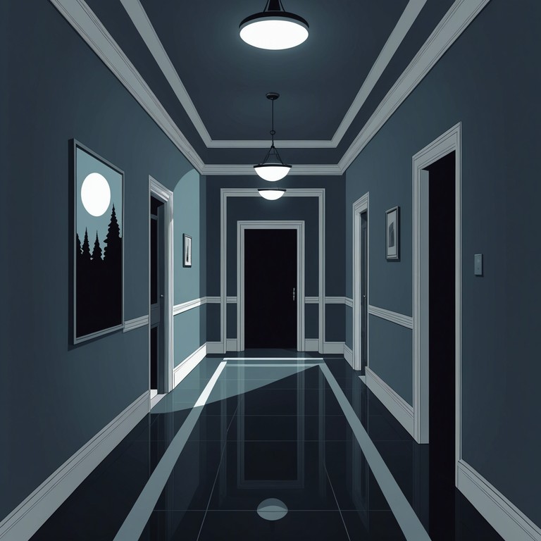 This piece starts with a soft, dissonant piano melody that gradually builds intensity, using minor chords and subtle reverb to create a feeling of suspense and lurking danger. The music evokes the imagery of creeping through a dilapidated mansion with secrets hidden in the shadows, making it ideal for thriller scenes or suspenseful moments.