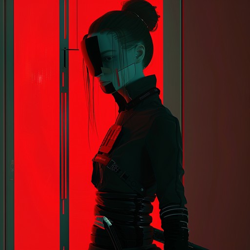 Picture yourself wandering through a neon-lit, futuristic cityscape at night, as shadowy figures lurk in the alleyways and drones buzz overhead. This track captures that feeling of unease and mystery, with its glitchy, stuttering beats, deep basslines, and eerie, atmospheric synths. The occasional distant scream or mechanical noise adds to the unsettling mood.