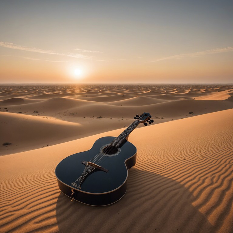 Echoes of sands takes a deeper dive into the introspective and often melancholic mood associated with the endless desert landscape, layered with aged lore and enigmatic silence, with each note of the oud echoing ancient tales and mysteries.