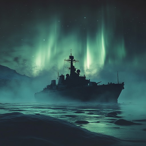 An instrumental piece that captures the mystique and grandeur of the russian navy through ethereal soundscapes, evoking images of majestic ships sailing through icy northern oceans.