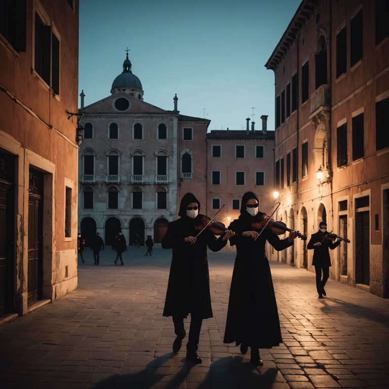 Imagine a piece played at the climax of a grand masked ball, where the dancers whirl in sync with each burst of violin energy, their costumes swirling as vibrantly as the music's tempo.