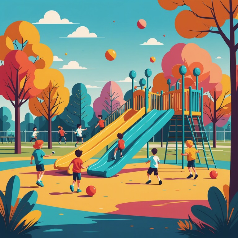 Inspired by the joy and innocence of childhood afternoons spent outdoors in sunny playgrounds, this tune captures the essence of laughter and lively activities using playful melodies. The light instrumentation feels like a gentle, invigorating breeze, making it perfect for children’s shows or educational content.