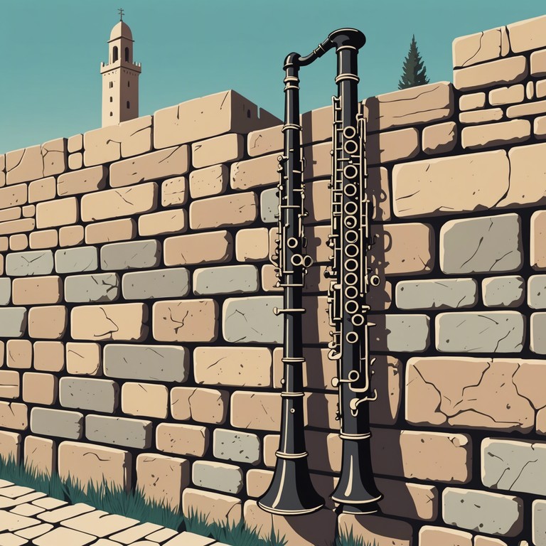 Delve deeper into the tranquility of jewish heritage with this clarinet led piece that subtly combines elements of melancholy and joy, illustrating the complex emotional landscape of jewish history and tradition.