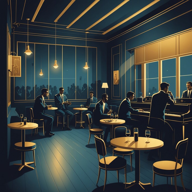 An instrumental track that encapsulates the serene ambiance of an upscale, late night jazz club. Velvety smooth saxophone melodies intertwine with subtle piano harmonies to create a sound perfect for a reflective evening or sophisticated gathering.