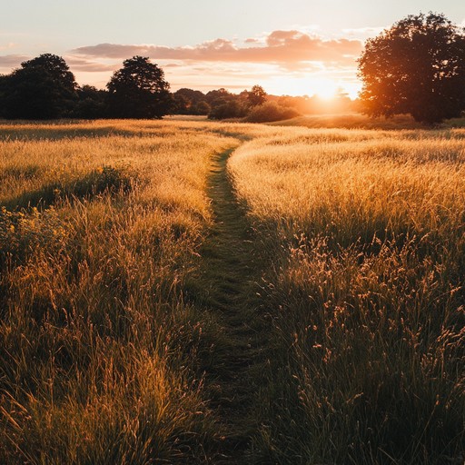 A tranquil composition featuring a blend of acoustic guitar and light percussion, evoking the serene atmosphere of an evening walk through meadows. The harmonies are gentle and soothing, with subtle melodies that create a sense of calm and relaxation. Perfect for moments of reflection and unwinding, this instrumental piece brings a natural, organic feel reminiscent of warm summer nights.