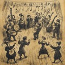 an energetic klezmer piece filled with whimsy and festive melodies.