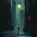 a reflective drum n bass track evoking nocturnal urban solitude