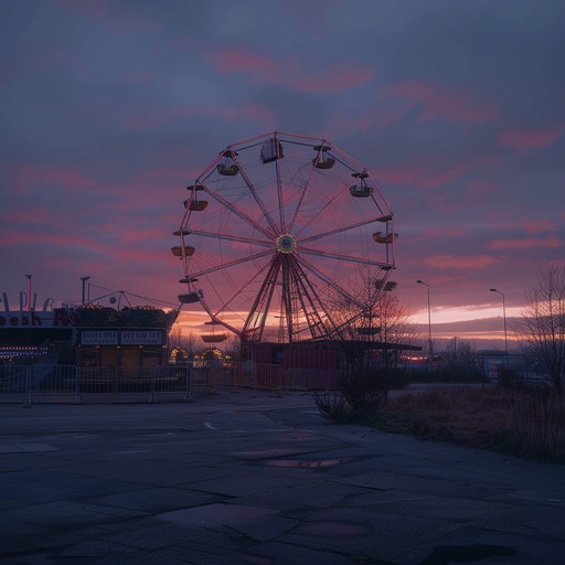 A spine chilling instrumental piece, featuring eerie melodies reminiscent of a haunted carousel. The dissonant notes and off kilter rhythms create an atmosphere of mystery and unease, perfect for horror or thriller contexts. Carousel like harmonics evoke ghostly images of a forgotten fairground, adding layers of macabre nostalgia.