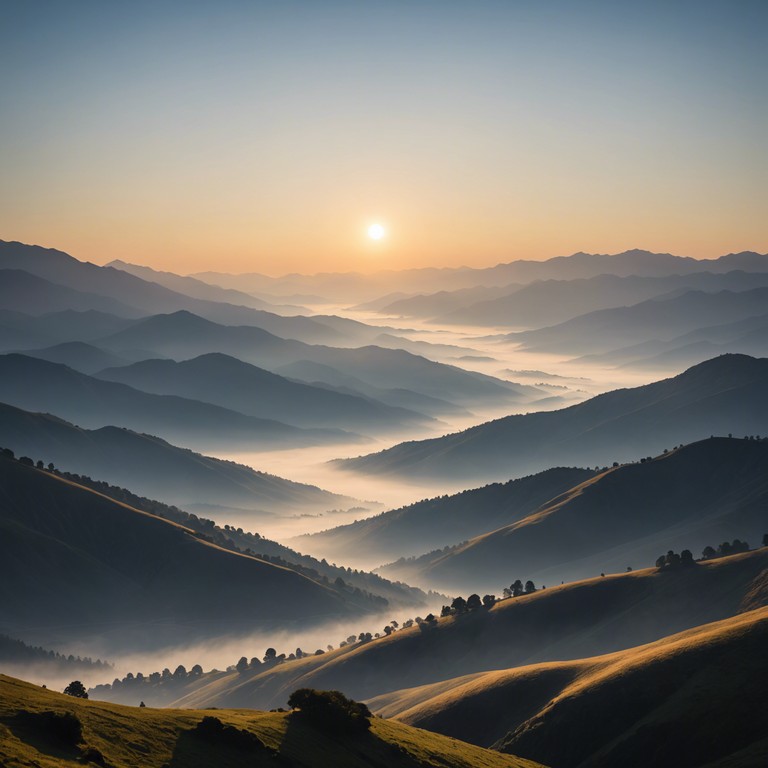 In the stillness of a mist shrouded dawn, this powerful instrumental folk song captures the essence of ancient mountainous landscapes, echoing with heartfelt strings that resonate with the soul of the wilderness. The music serves as a bridge connecting the past with the present, embodying the timeless struggle and beauty of rural life.