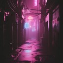 dark and atmospheric cyberpunk ambiance, perfect for brooding moments.