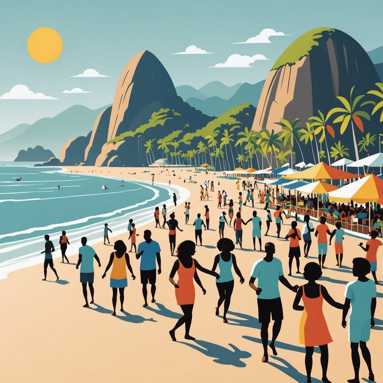 This track embodies the joyful, buoyant spirit of rio de janeiro with its optimistic tones and light hearted rhythm, capturing the essence of a sunny day walking down the vibrant streets by the beach. The sounds perfectly mirror the dance of the palm leaves in the gentle ocean breeze, setting a scene of contentment and forward looking positivity.