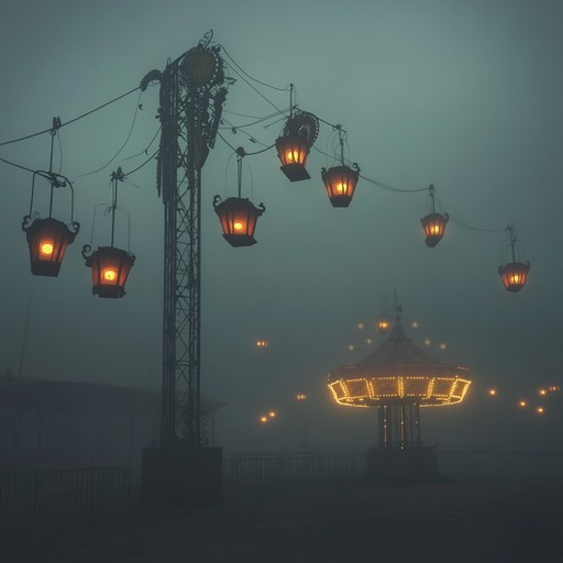 Unnerving and curious, this piece combines creepy carousel melodies with enigmatic harmonies, setting a stage of tension and intrigue at an unsettling carnival. The haunting sound of the calliope effortlessly brings out the shadows dancing around the flickering lights, sending chills down the spine while maintaining a captivating allure.