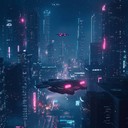 high energy beats in a futuristic cyberpunk metropolis atmosphere.