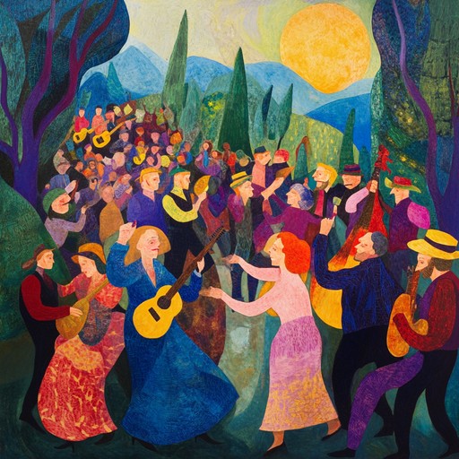 A spirited klezmer instrumental featuring dynamic violin leads and traditional rhythms, designed to uplift the listener and evoke images of joyful celebrations and community dances.