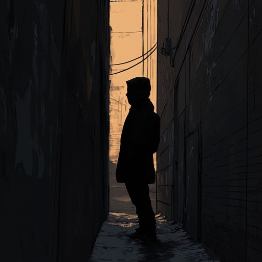 The track starts with subtle, foreboding tones, mimicking the quiet footsteps in a dimly lit alley. As tension builds, the melody takes on a more sinister, urgent quality, capturing the listener’s imagination and plunging them into a story of intrigue and suspense. The climax brings a rapid, heart thumping escalation before hauntingly dissipating into the echo of whispers.