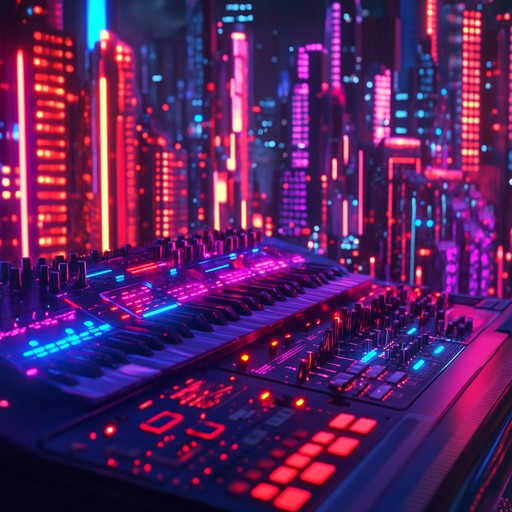 A vibrant instrumental jingle that combines nostalgic synth melodies with modern electronic beats, creating a fusion of vintage and futuristic vibes perfect for tech products.