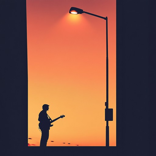 An instrumental blues piece featuring laid back guitar melodies, gentle rhythms, and a soothing atmosphere reminiscent of walking through quiet city streets at dusk.