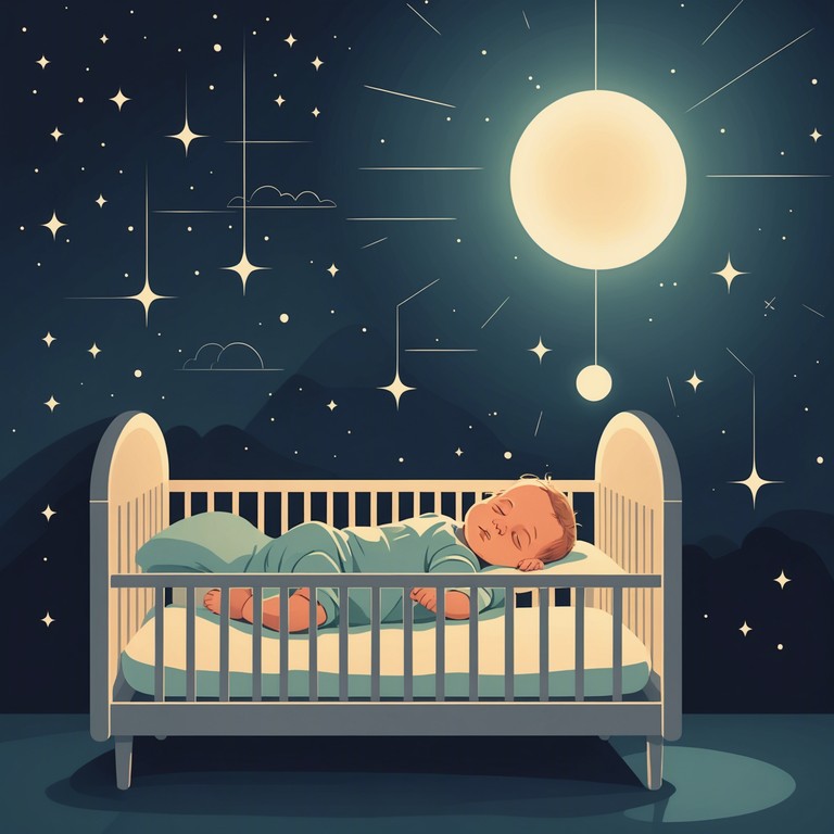 A gentle yet groovy lullaby that combines soothing melodies with subtle rhythmic elements to help babies drift off into sleep. The music flows smoothly, incorporating a calm yet upbeat tempo that creates a serene environment conducive to rest.