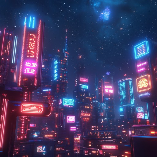 This instrumental track brings you on a drive through a futuristic city with neon lights flashing past. Energetic electronic beats and lush synths create an atmosphere that's both nostalgic and thrilling, perfect for reminiscing about old times or imagining future adventures.