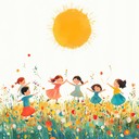 bright, cheerful melody for kids with uplifting, playful tunes