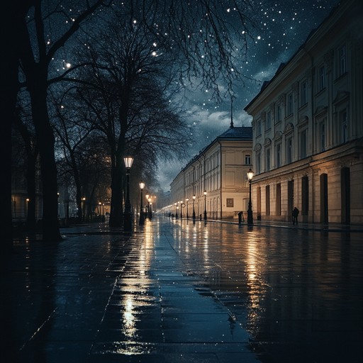 Amidst the hushed stillness of an urban night, a gentle piano caresses the soul, guiding through quiet streets and lamplight shadows. This contemplative piece invites a pause for reflection, infusing the solitary silence with serene melodies that echo the introspective whispers of the city.