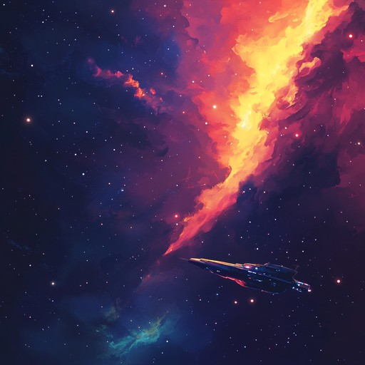 A powerful, futuristic journey through space with epic beats, pulsating synths, and dynamic drops, evoking a sense of exploration and cosmic adventure.