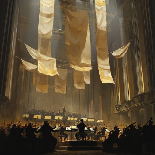 This composition unfolds with powerful brass and sweeping strings, capturing the essence of victory and heroic feats. The melodies rise and fall in a dramatic arc, evoking images of triumphant returns and celebrations of valor. Rich harmonies and dynamic contrasts enhance the emotional depth, culminating in a finale that feels both regal and joyous.