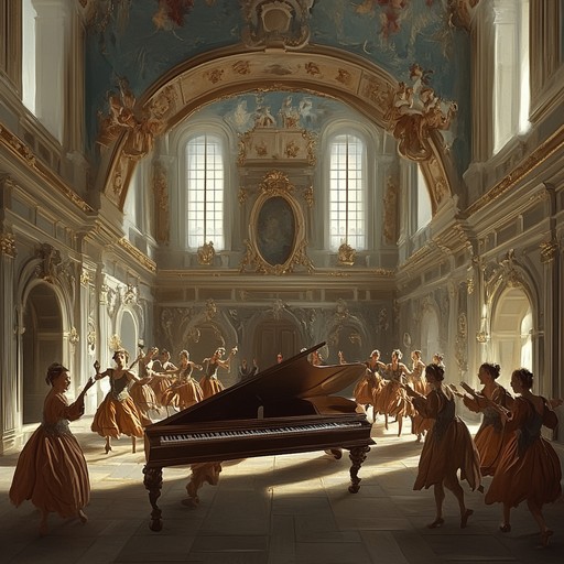 This vibrant composition features buoyant harpsichord strings interwoven with spirited baroque melodies, designed to uplift and energize the listener.