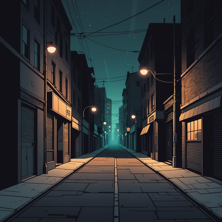 This song captures the essence of a spooky, night time urban environment through menacing rhythms and deep bass lines. The music evokes feelings of being watched and creates a tense atmosphere perfect for thrill seekers. The instrumental composition combines layered dark synth textures over gritty drum loops that enhance the ominous feel of the track.