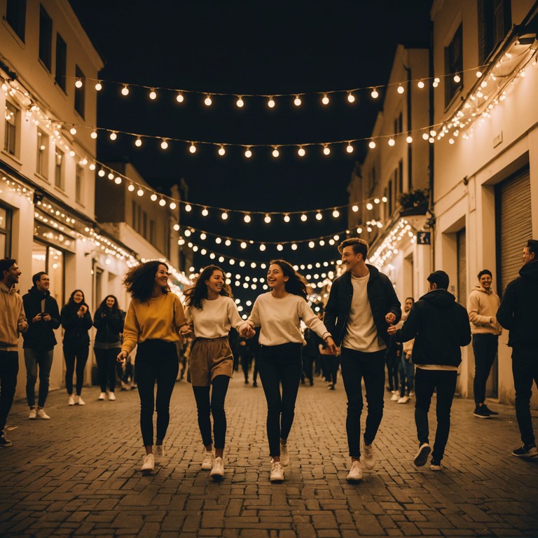 This track combines traditional cumbia rhythms with a modern twist, featuring a lively accordion lead that guides the listener through a festive journey under the vivid moonlight. The song captures the essence of latin american street festivities, encouraging everyone to dance with spirited energy.