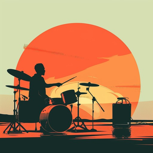 Imagine a smooth, mellow groove perfect for a relaxed evening, featuring a blend of soft electric guitar riffs overlaid with gentle percussion rhythms that capture the essence of a sunset unwinding.